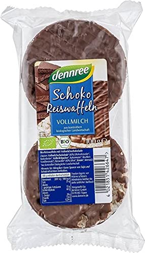 Reiswaffeln mit Milchschokolade BIO 100 g - DENNREE von dennree