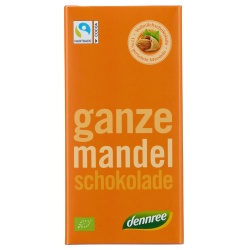 Vollmilchschokolade mit ganzen Mandeln von dennree