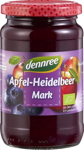 dennree Apfel-Heidelbeer-Mark, ungesüßt (360 g) - Bio von dennree