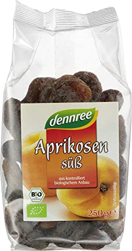 dennree Bio Aprikosen süß, ganze Frucht, entsteint (6 x 250 gr) von dennree