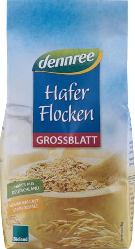 dennree Bio Haferflocken Großblatt (2 x 500 gr) von dennree