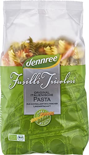 dennree Bio Hartweizen-Fusilli Tricolori (6 x 500 gr) von dennree