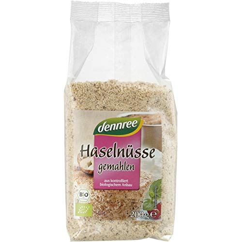 dennree Haselnusskerne, geröstet und gemahlen (200 g) - Bio von dennree