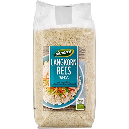 dennree Langkornreis, weiß (1 kg) - Bio von dennree