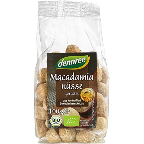 dennree Macadamianüsse mit Honig, geröstet (100 g) - Bio von dennree