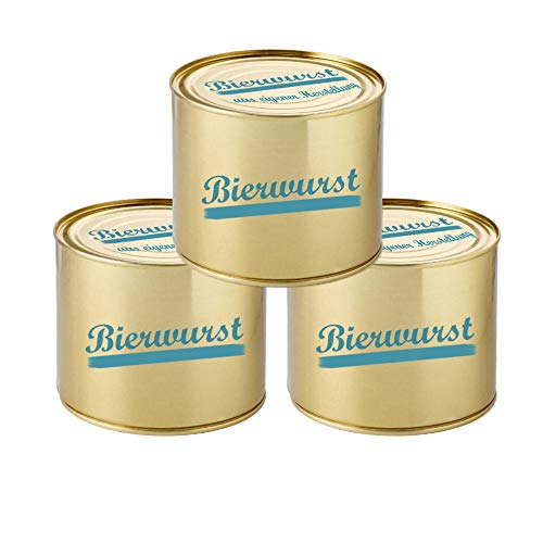 Bierwurst Wurstkonserve 3er Set 200g Dosenwurst Wurst Spezialität Konservenwurst traditionell herzhaft lange haltbar Konserven Lebensmittel Fleisch von deulicious