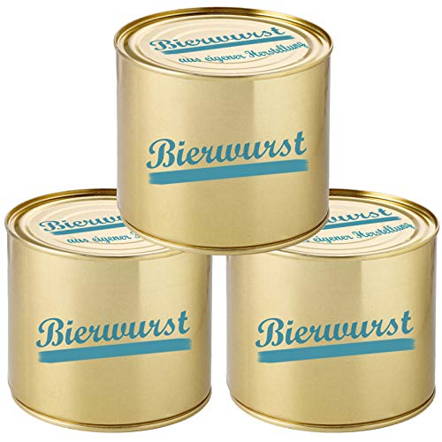 Bierwurst Wurstkonserve 3er Set 400g Dosenwurst Wurst Spezialität Konservenwurst traditionell herzhaft lange haltbar Konserven Lebensmittel Fleisch von deulicious