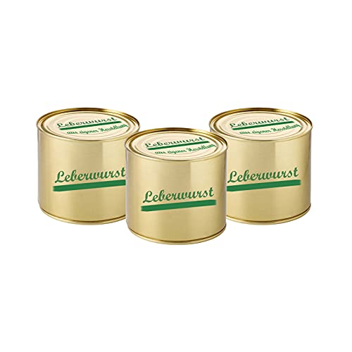 Leberwurst 3 x 200g Dosenwurst Wurst Spezialität Vorteilsset Geschenkset Wurstkonserve Konservenwurst Konserven Wurstwaren Lebensmittel Fleisch Dosen von deulicious