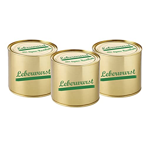 Leberwurst 3 x 400g Dosenwurst Wurst Spezialität Vorteilsset Geschenkset Wurstkonserve Konservenwurst Konserven Wurstwaren Lebensmittel Fleisch Dosen von deulicious