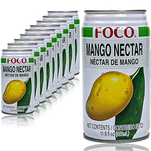 Foco - 10er Pack Mango Drink Saft in 350 ml Dose - Premium Mangosaft Juice (Nektar) von dinese
