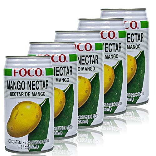 Foco - 5er Pack Mango Drink Saft in 350 ml Dose - Premium Mangosaft Juice (Nektar) von dinese
