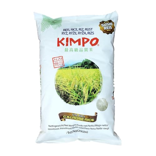 Kimpo Calrose Reis/Sushi Reis, 1er Pack (1 x 9.1 kg Packung) von dinese