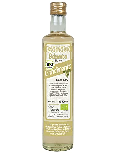 direct&friendly Bio Condimento Balsamico weißer Bianco (500 ml) von direct&friendly