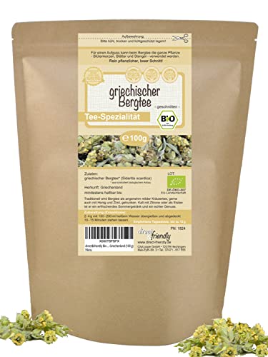 direct&friendly Bio Bergtee lose Kräutertee Sideritis Scardica aus Griechenland (100 g) von direct&friendly