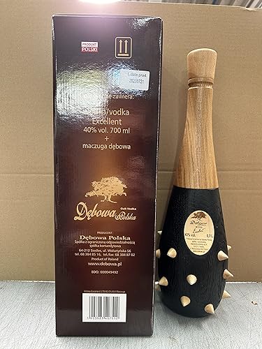 1 Flasche Debowa Keule Vodka a 0,7 L 40% vol. Keulenflasche aus Holz von doktor