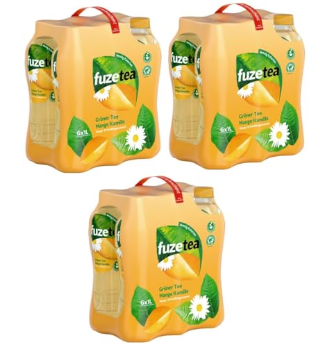 18 Flaschen Fuze Tea Grün Tee Mango Kamille a 1.25 Liter inkl. EINWEGPFAND von doktor