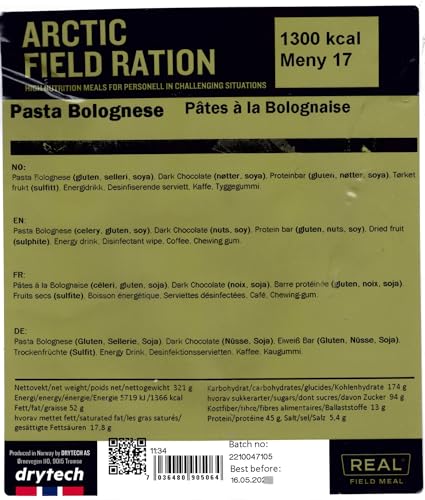 DRYTECH Arctic Field Ration - Pasta Bolognese von drytech