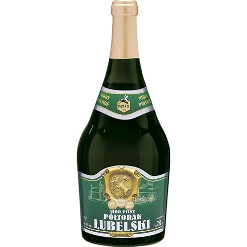 Lubelski Półtorak Honig (Eineinhalber) 0,75L | Met Honigwein Metwein Honigmet | 750 ml | 16% Alkohol | Apis | Geschenkidee | 18+ von eHonigwein.de Premium Quality