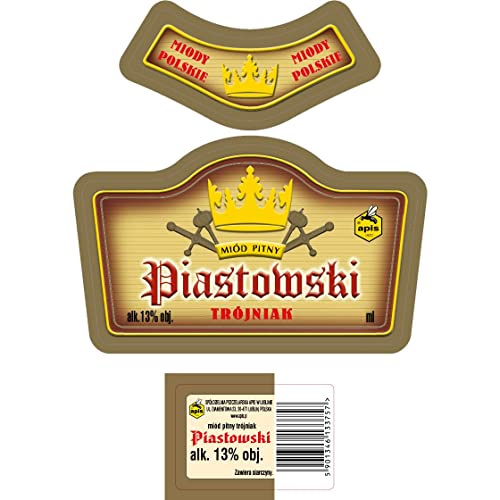 Piastowski Trójniak Honig (Drittel) 10L Kanister | Met Honigwein Metwein Honigmet | 10000 ml | 13% Alkohol | Apis | Geschenkidee | 18+ von eHonigwein.de Premium Quality