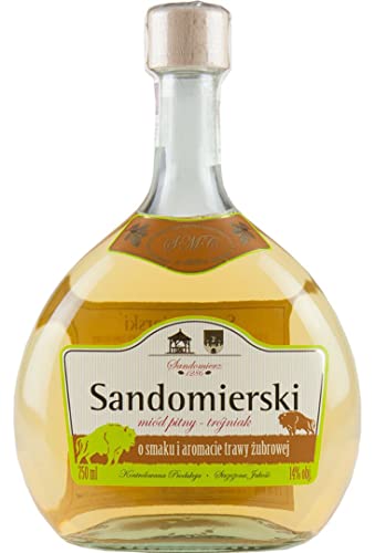 Sandomierski Bisongras Drittel Met Trójniak-Honig | Met Honigwein Metwein Honigmet | 750 ml | 13% Alkohol | Polnische Produktion | Geschenkidee | 18+ von eHonigwein.de Premium Quality