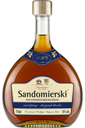 Sandomierski Met Dwójniak-Honig Halber | Met Honigwein Metwein Honigmet | 750 ml | 16% Alkohol | Polnische Produktion | Geschenkidee | 18+ von eHonigwein.de Premium Quality