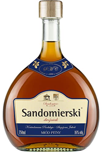 Sandomierski Sommer Halber Met Dwójniak-Honig | Met Honigwein Metwein Honigmet | 750 ml | 16% Alkohol | Polnische Produktion | Geschenkidee | 18+ von eHonigwein.de Premium Quality