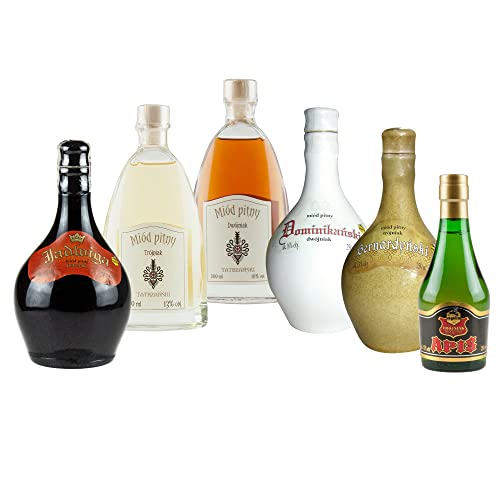 Setz von 6 Mets (Honigwein Półtorak-Eineinhalber/ 2x Dwójniak-Halber / 3x Trójniak-Drittel) |1400ml | 13-16% Alkohol Metwein | Polnische Produktion von eHonigwein.de Premium Quality