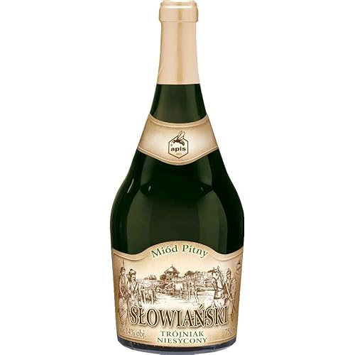 Słowiański Trójniak Honig (Slawisch Drittel) 0,75L | Met Honigwein Metwein Honigmet | 750 ml | 14% Alkohol | Apis | Geschenkidee | 18+ von eHonigwein.de Premium Quality