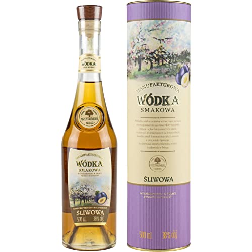 Wodka Smakowa Manufakturowa Śliwowa (Aromatisierter PflaumenWodka) 0,5L in der Tube | Flavoured Vodka, Aromatisierter Wodka |500 ml | 38% Alkohol | Old Polish Vodka | Geschenkidee | 18+ von eHonigwein.de Premium Quality