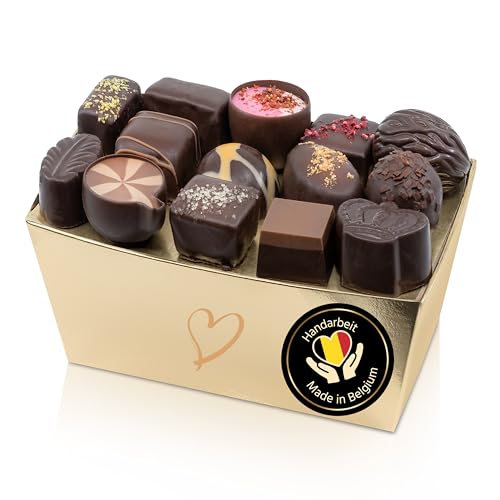 ePralinchen handverarbeitete belgische Luxus-Pralinen | Dark Edition 1.000g | dunkle Pralinenmischung mit Brownie, Kaffee, Mandeln uvm. | ohne Alkohol | köstliche Schokolade made in Belgium von ePralinchen