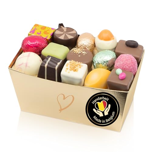 ePralinchen handverarbeitete belgische Luxus-Pralinen | Easter Edition 500g | Pralinenmischung zu Ostern mit Ostereiern und Pralinen uvm. | ohne Alkohol | köstliche Schokolade made in Belgium von ePralinchen