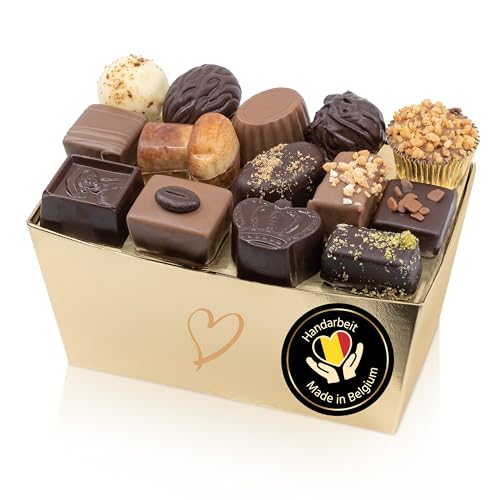 ePralinchen handverarbeitete belgische Luxus-Pralinen | Winter Edition 500g | winterliche Pralinenmischung mit Spekulatius, Kaffee, Nougat uvm. | ohne Alkohol | köstliche Schokolade made in Belgium von ePralinchen