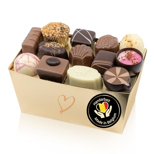 ePralinchen handverarbeitete belgische Luxus-Pralinen | Premium Edition 500g | klassische Pralinenmischung mit Nuss, Frucht, Karamell uvm. | ohne Alkohol | köstliche Schokolade made in Belgium von ePralinchen