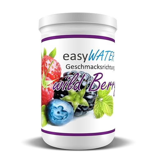 wild Berry easyWater Getränkepulver│ Zuckerfreies Geschmackspulver für erfrischende Getränke │Nur 5 Kalorien auf 500ml Wasser│ohne Aspartam│Inhalt: 25 Portionen von easyWater