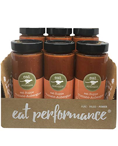 eat Performance® Auberginen Tomaten Suppe (6x 350ml) - 100% Bio, Vegan & Paleo I Frei von Konservierungsstoffen & anderen Zusätzen von eat Performance