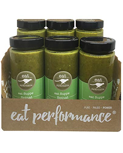 eat Performance® Spinat Suppe (6x 350ml) - 100% Bio, Vegan & Paleo I Frei von Konservierungsstoffen & anderen Zusätzen von eat Performance