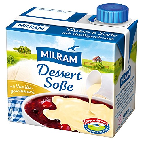 MILRAM Dessert-Sosse Vanille, 12er Pack (12 x 500 ml) von ebaney