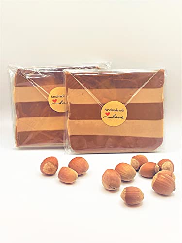 Schichtnougat von Numandor (DOPPELPACK - 2x85 Gramm), Extra Fein, Zart und Edel (Zartschmelzend, Feinschmelzend), Premium Nougat (Weihnachtsmarkt) von ebaney