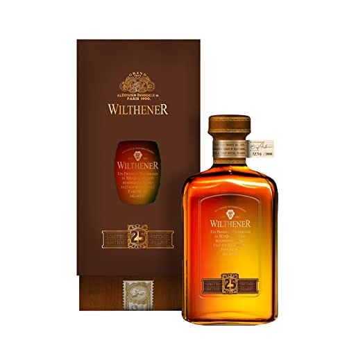 Wilthener Jubiläumsedition, Premium Weinbrand in X.O.-Qualität, 25 Jahre gereift, auf Stück limitiert, in nummerierter Flasche 40% vol.(1 x 0.5 l) von WILTHENER