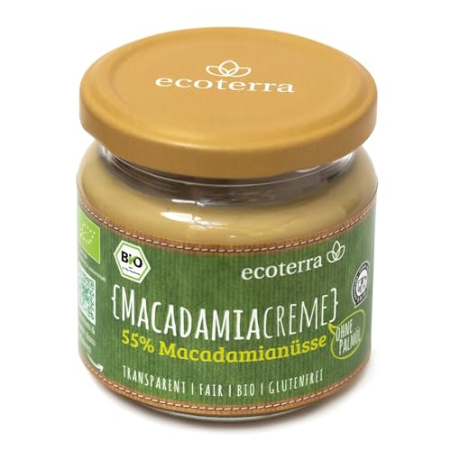 ecoterra Bio Macadamia Creme | 55% Macadamianüsse | Brotaufstrich | Gourmet | glutenfrei | Fairtrade von ecoterra