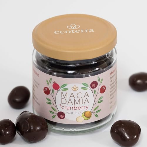 ecoterra Bio Macadamia & Cranberry in Zartbitter Schokolade | 130 g von ecoterra