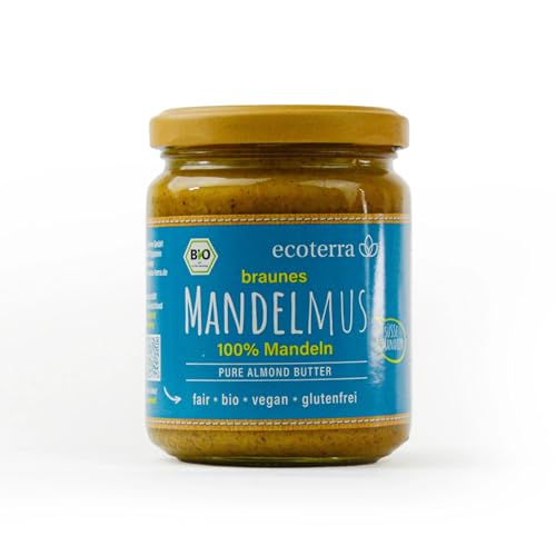 ecoterra Bio Mandelmus braun | 100% Mandeln | vegan | glutenfrei | Fairtrade | 250 g von ecoterra