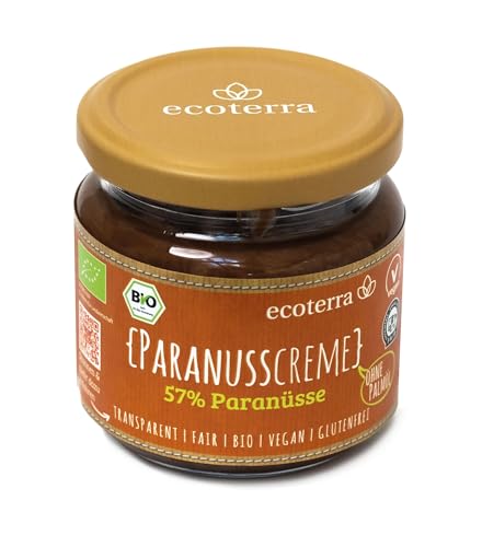 ecoterra Bio Paranuss Creme | 57% Paranüsse | Brotaufstrich | Gourmet | vegan | glutenfrei | Fairtrade von ecoterra