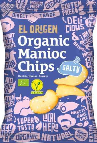 el origen Bio Maniok Chips mit Meersalz, 60g 2 x 60 gr von el origen