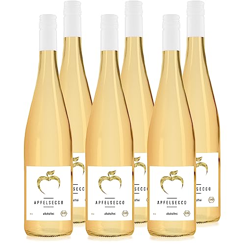 Elbler Apfelsecco, Prickelndes Apfel-Vergnügen für jeden Anlass, Hergestellt aus 100% Heimischen Bio-Äpfeln, Vegan, Perfekt als Aperetif oder Begleiter zum Essen, Alkoholfrei mit Mildem Geschmack von elbler