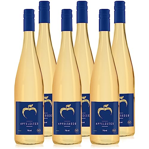 Elbler Apfelsecco, Prickelndes Apfel-Vergnügen für jeden Anlass, Hergestellt aus 100% Heimischen Bio-Äpfeln, Vegan, Perfekt als Aperetif oder Begleiter zum Essen, Halb-trockener Genuss bei 7,0% vol. von elbler