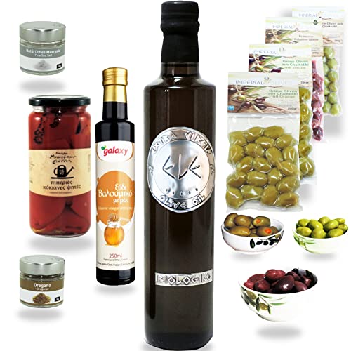 Geschenkpaket Flavors of Greece Originale Griechische Delikatessen Gemischte Geschenkbox Präsentpaket Köstliche Lebensmittel Präsentkorb Geschmackvoll Geschenk für Feinschmecker Feinkost Geschenk set. von ele premium selection