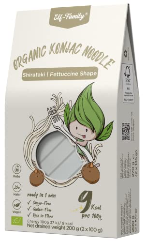 Elf-Family 18er *（6*100g） Premium Shirataki Nudeln Mix-Probierpaket 9kcal Instant Konjak Nudeln/Kalorienarme/Vegan/Glutenfrei/Zuckerfrei -Spaghetti/Glasnudeln/Fettuccine/Reis/Penne/Udon MHD:26.05.2025 von elf-family