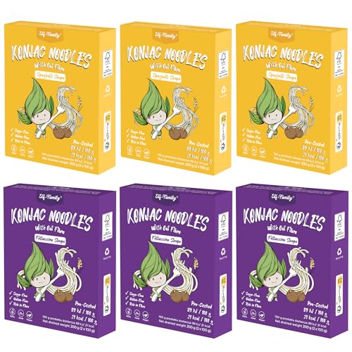 Elf-Family 240g x 72 Box(144 Pack) Shirataki Fettucine aus Konjak in Lake | Low Carb Instant Nudeln Pasta aus Thailand/Vegan/Glutenfrei/Keto | 0 Fett, 0 Zucker Low Carb Lebensmittel MHD:17.04.2025 von elf-family