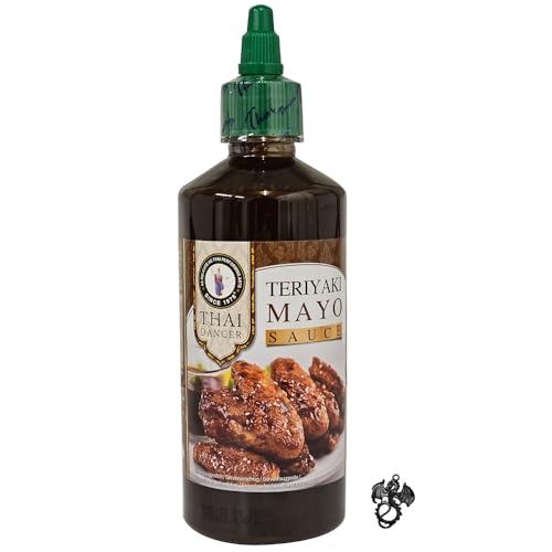 Esnado Teriyaki Mayo Sauce | 450 ml - Tailändische Küche, ideal für Fleisch, BBQ und Gemüse (nicht scharf) + Drachenanhänger von esnado